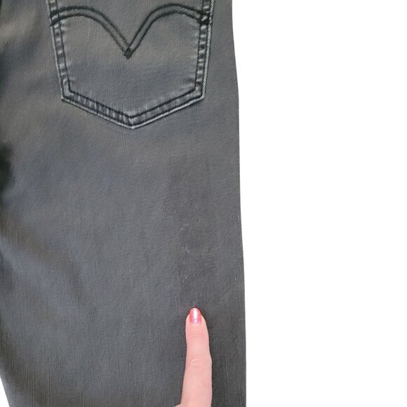 Levis Mile High Super Skinny Jeans Size 29 Gray Studded Detail Stretch NWOT - Picture 6 of 9